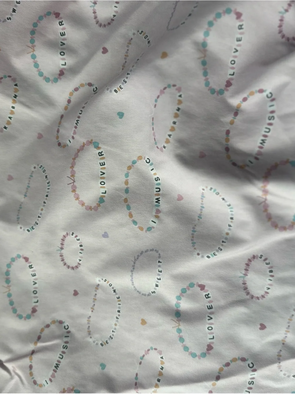 NIP London Kaye Swiftie Friendship Bracelet Twin Sheet Set Pink Taylor Swift